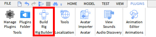 Figure 5.6 – The Build Rig plugin
