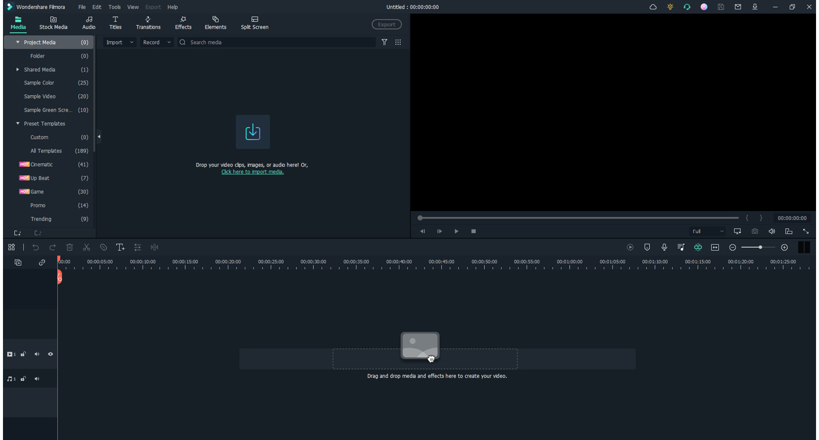 Figure 2.2: The Wondershare Filmora 11 user interface