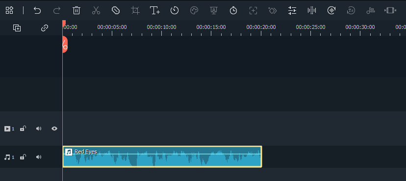Figure 3.4: Timeline tools – audio selected