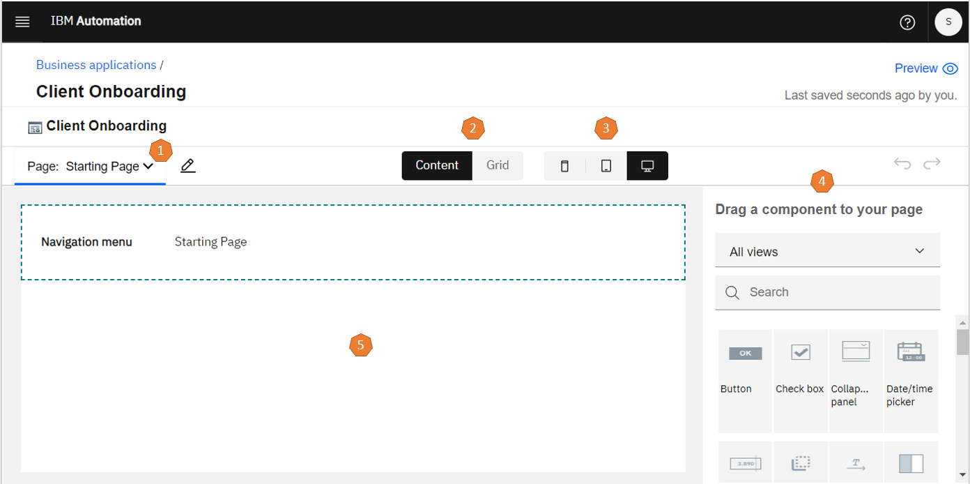 Figure 11.4 – Business applications editor
