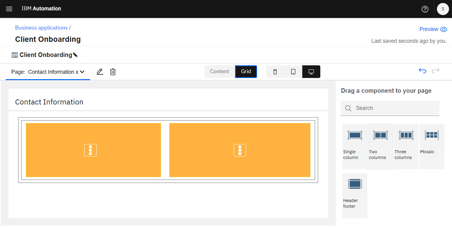 Figure 11.8 – Panel with two columns
