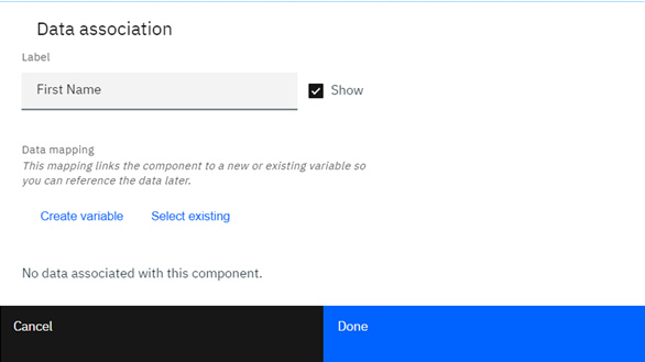 Figure 11.16 – The Data association dialog
