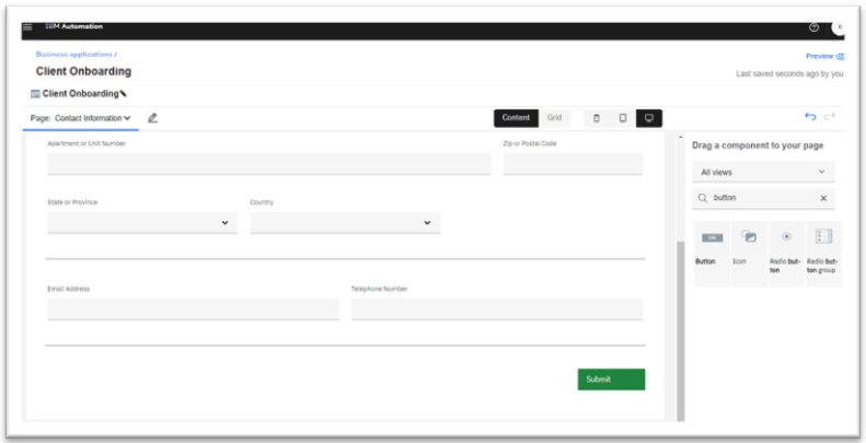 Figure 11.19 – Panel with the Submit button
