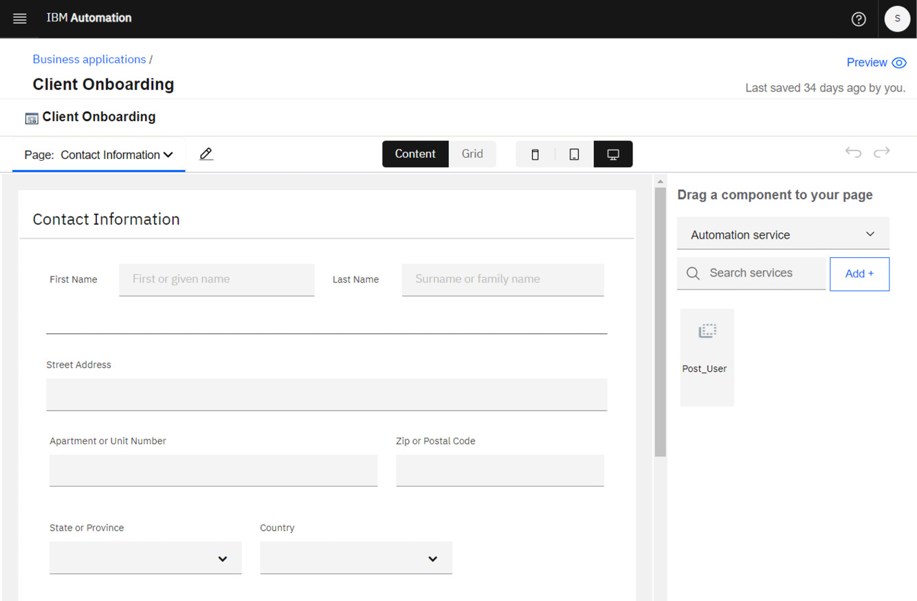 Figure 11.30 – Automation service in the palette
