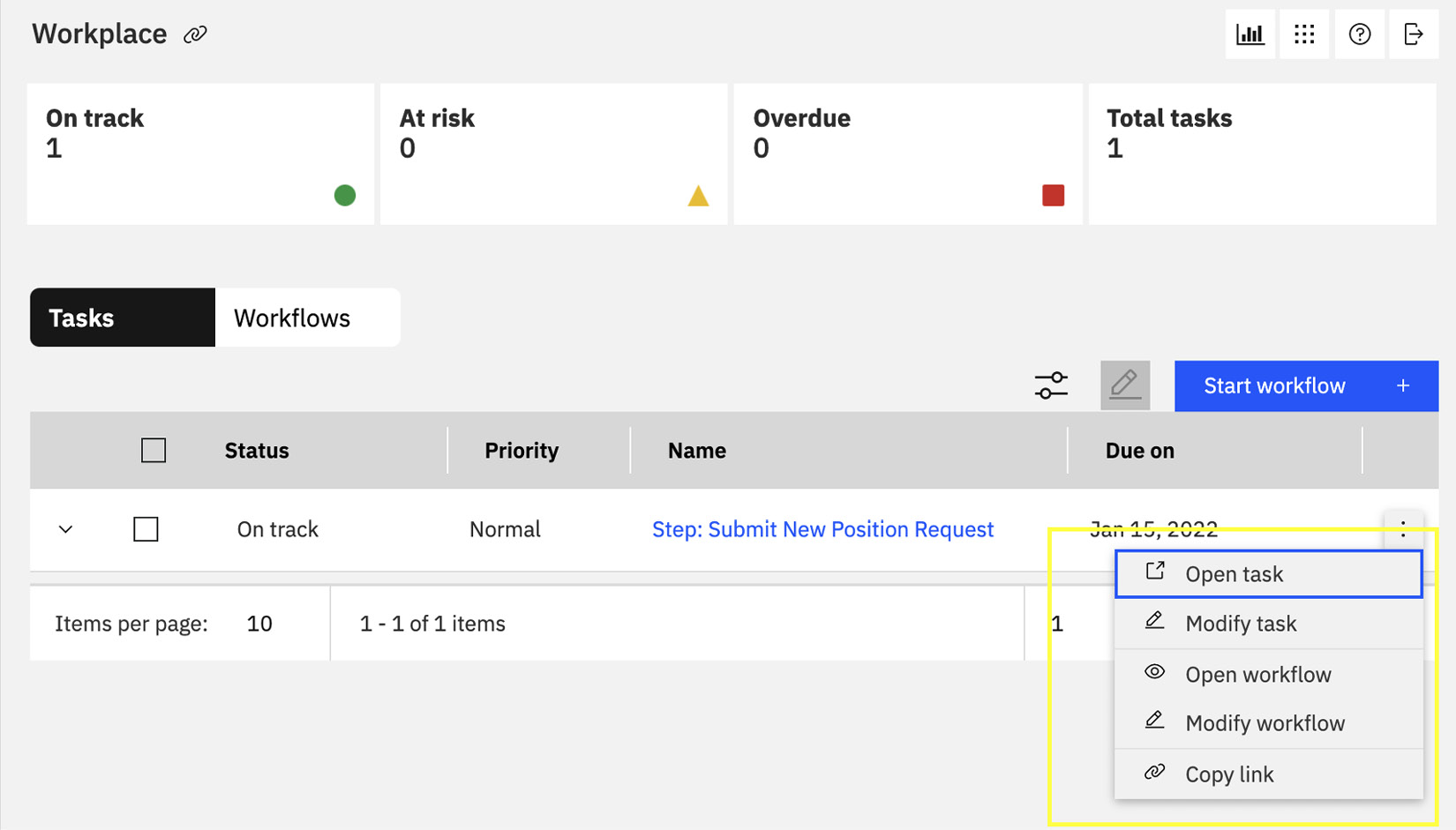 Figure 7.55 – Claiming task in IBM Workplace
