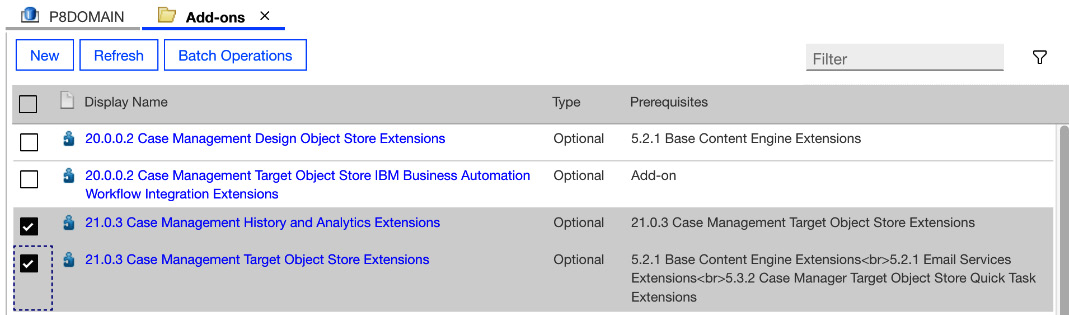 Figure 9.28 – BAW case management add-ons
