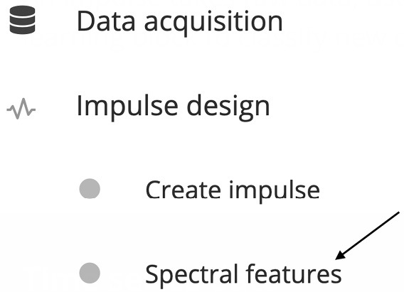 Figure 6.22 – Spectral features button
