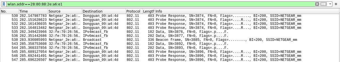 Figure 3.6 – Filtering by BSSID
