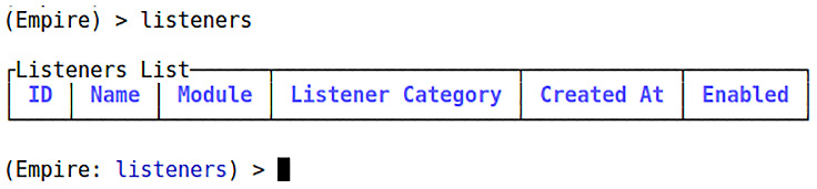 Figure 9.19 – The listeners interface
