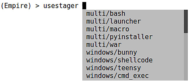 Figure 9.21 – Autocomplete with usestager
