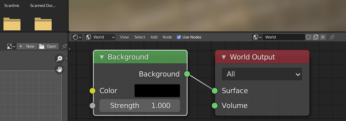Figure 4.3 – We can also use the Shader Editor to change the scene’s background color
