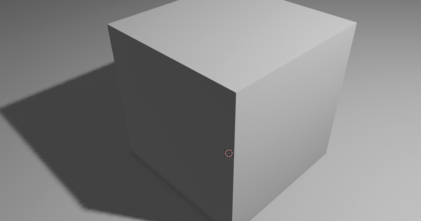 Figure 4.7 – Ambient Occlusion visible where the cube touches the plane
