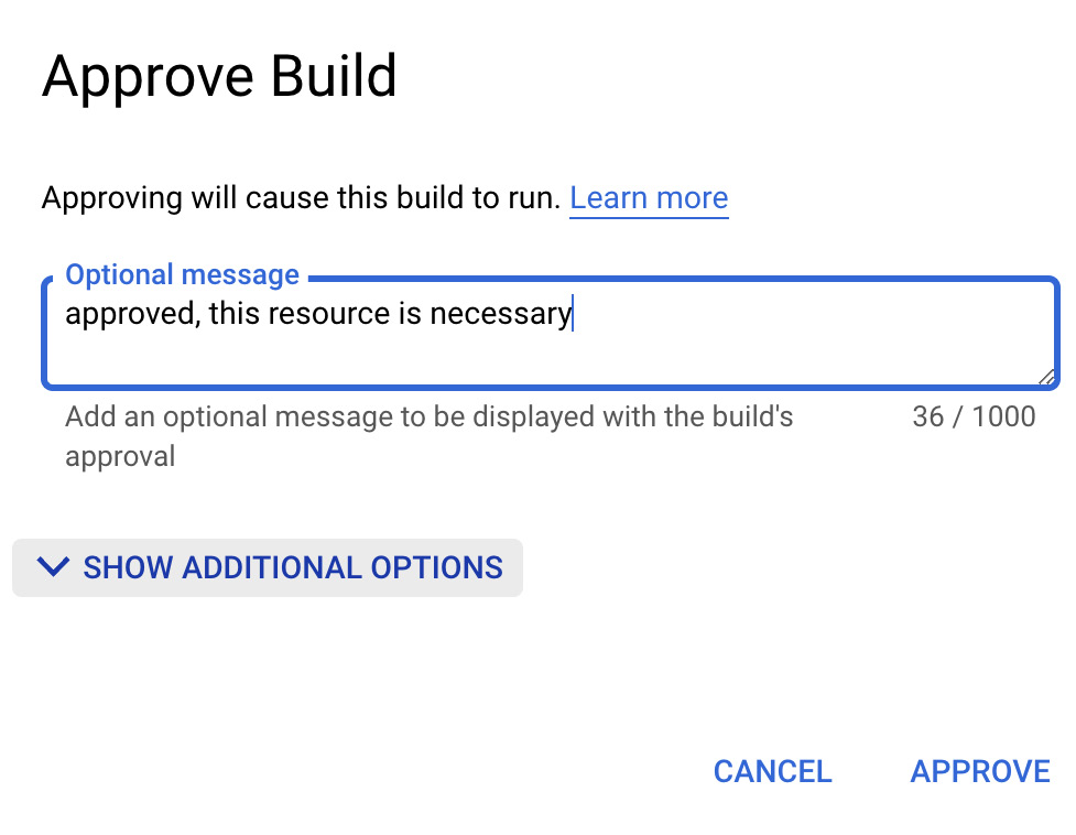 Figure 7.4 – The approval dialog
