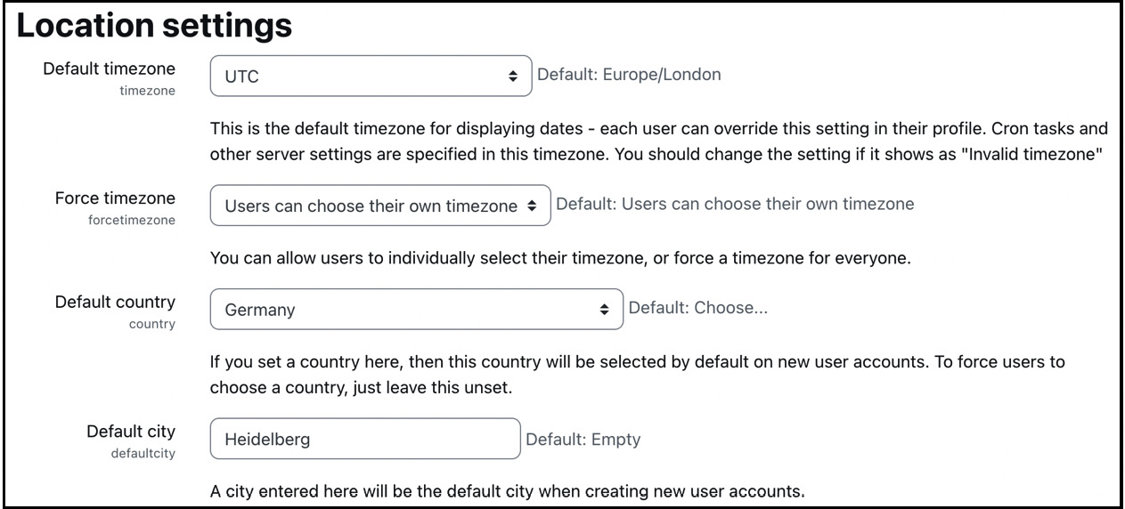 Figure 10.19 – Time zone configuration
