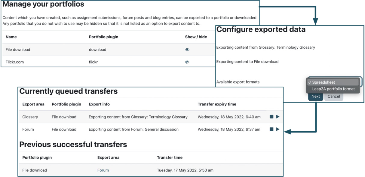 Figure 10.28 – Portfolio user actions
