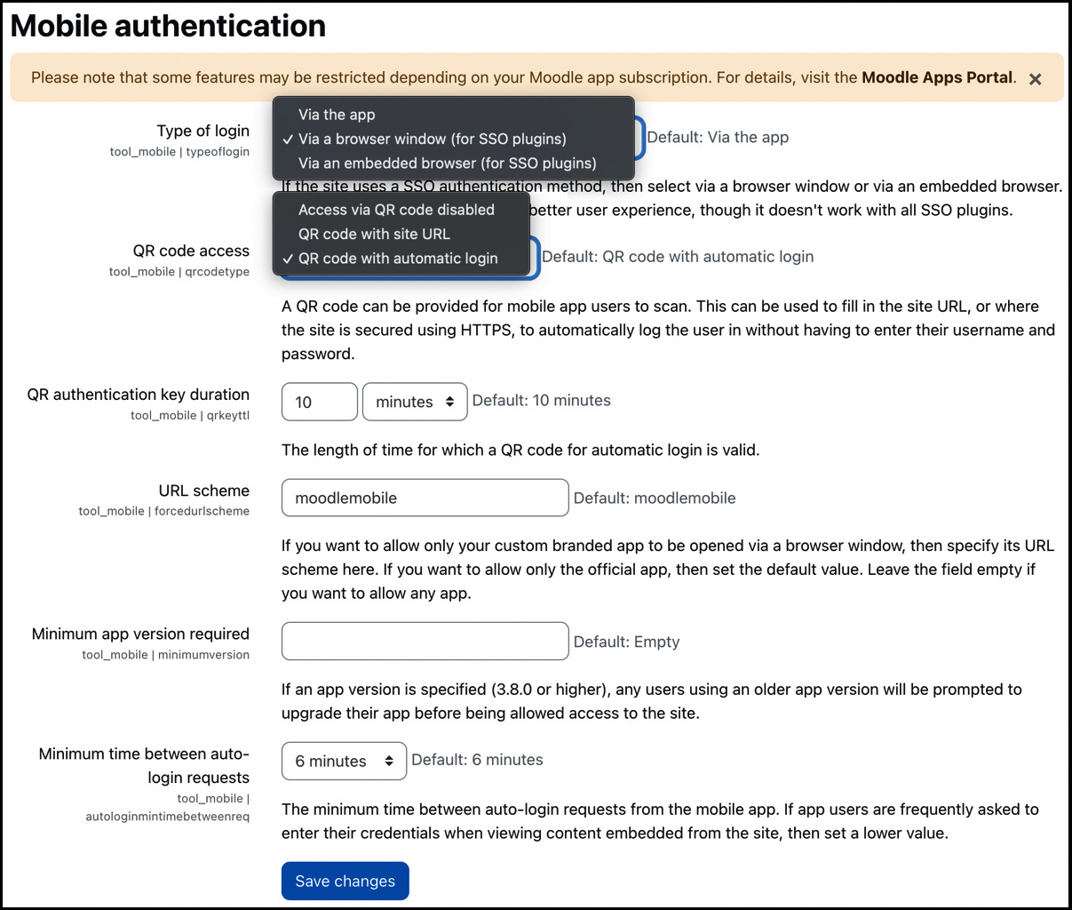 Figure 11.6 – Authentication types