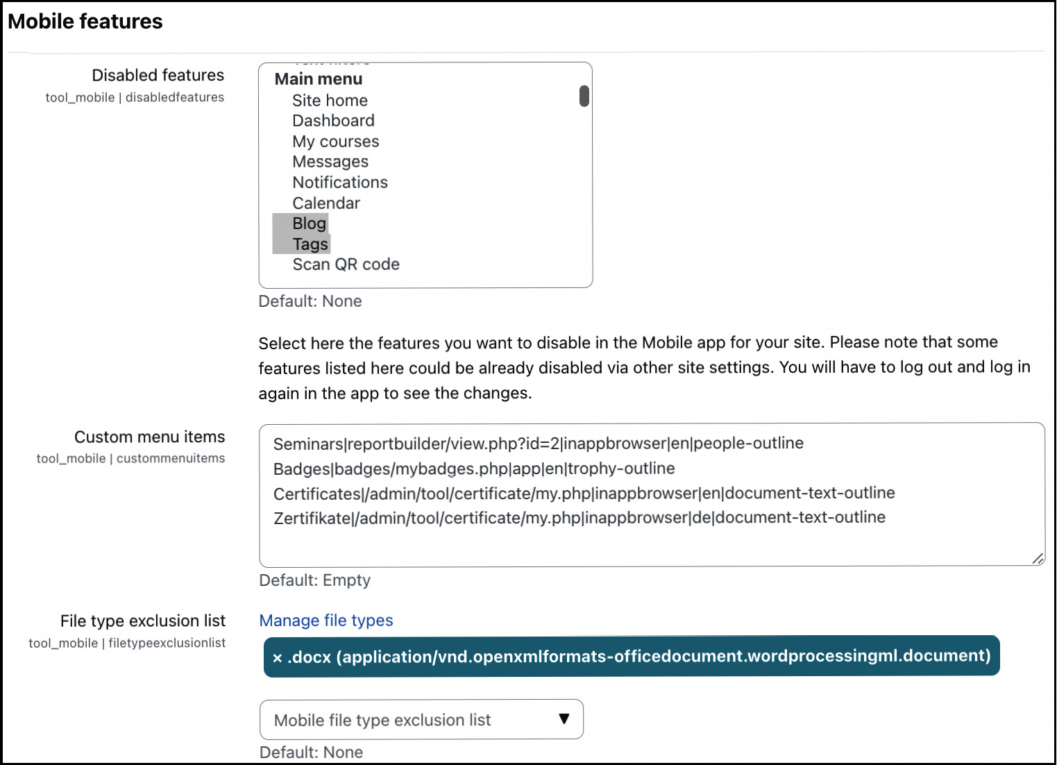 Figure 11.9 – Mobile features