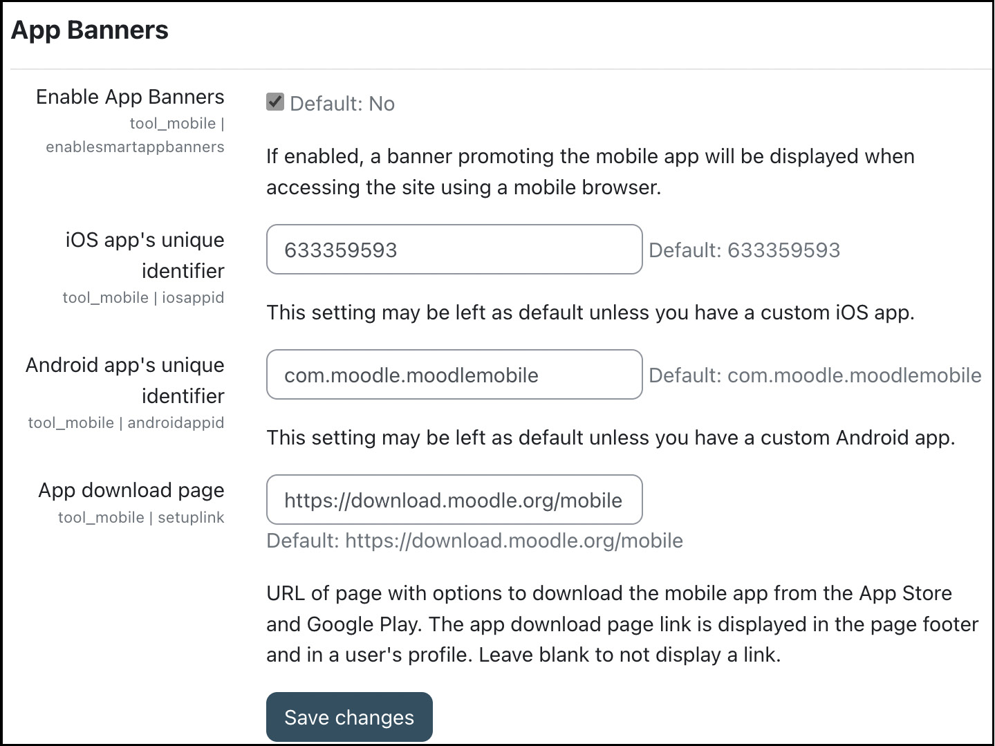 Figure 11.20 – App banners configuration
