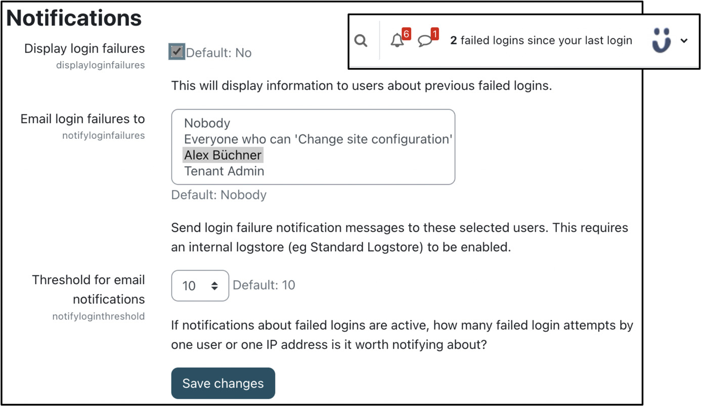 Figure 13.3 – Security notifications
