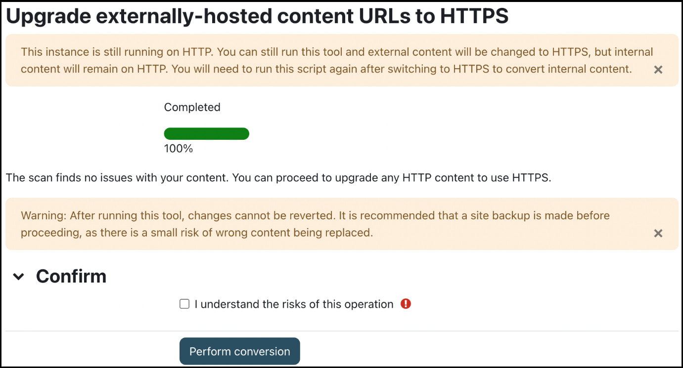 Figure 13.10 – HTTPS conversion tool
