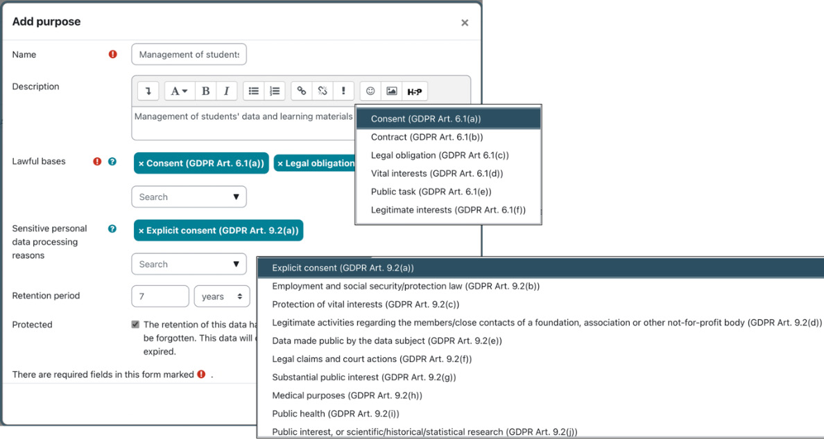 Figure 14.17 – Data registry purpose
