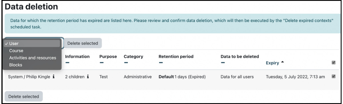 Figure 14.23 – Data deletion
