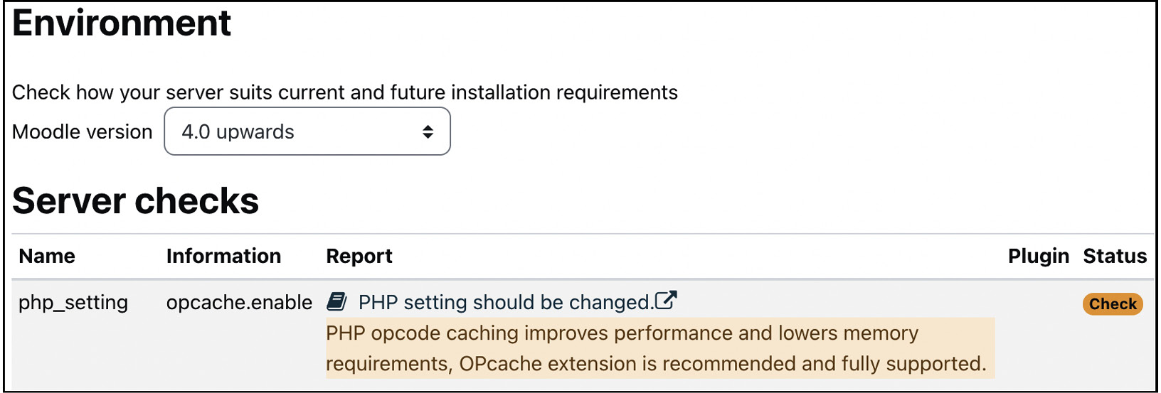 Figure 15.2 – Zend OPcache check
