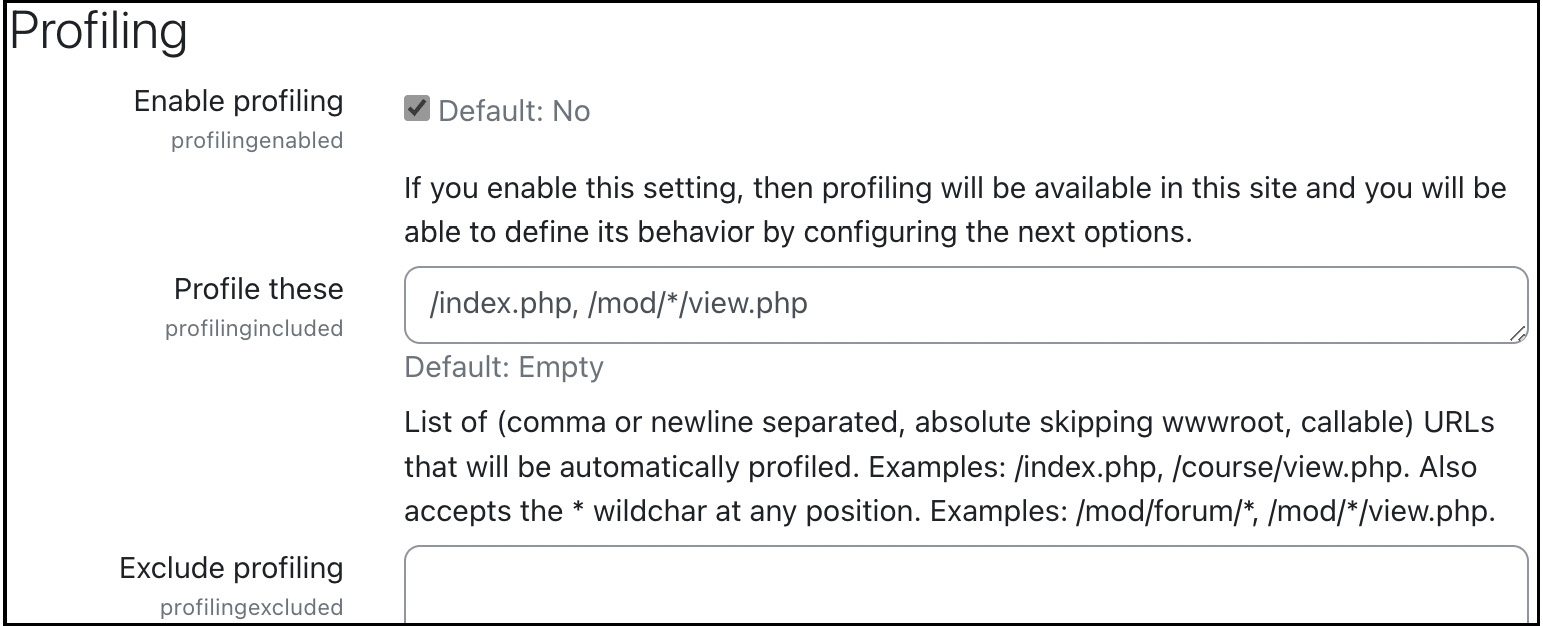 Figure 15.23 – Profiling configuration
