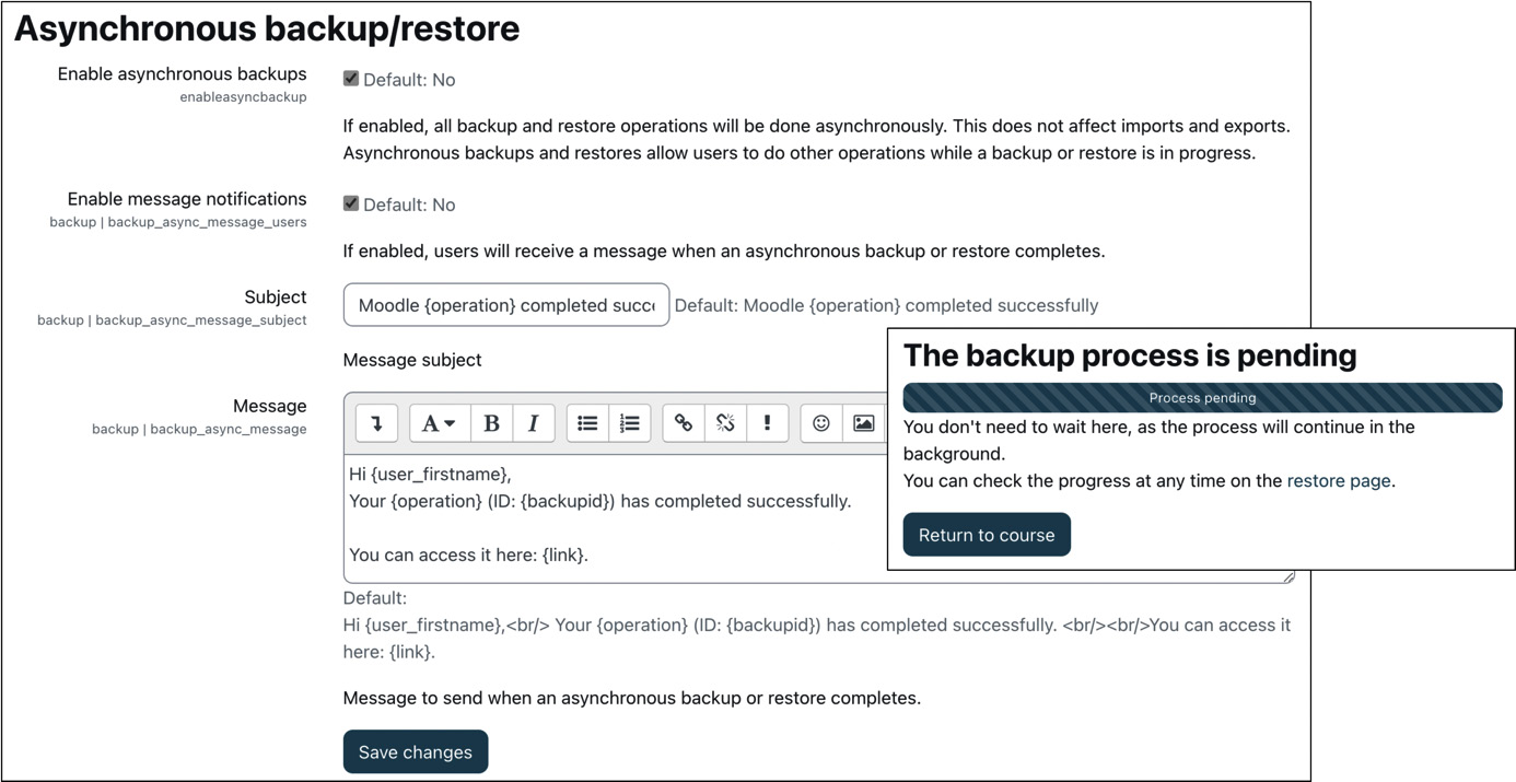 Figure 16.7 – Asynchronous backup/restore
