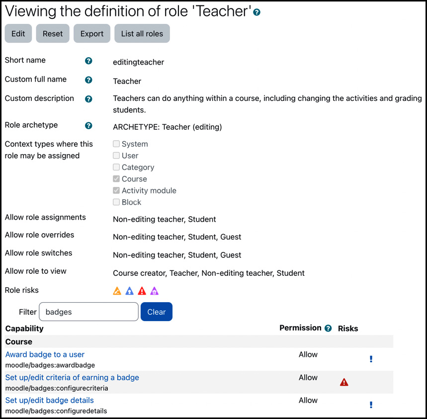 Figure 3.9 – Roles, permissions, and capabilities
