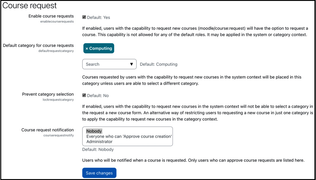 Figure 4.20 – Course requests
