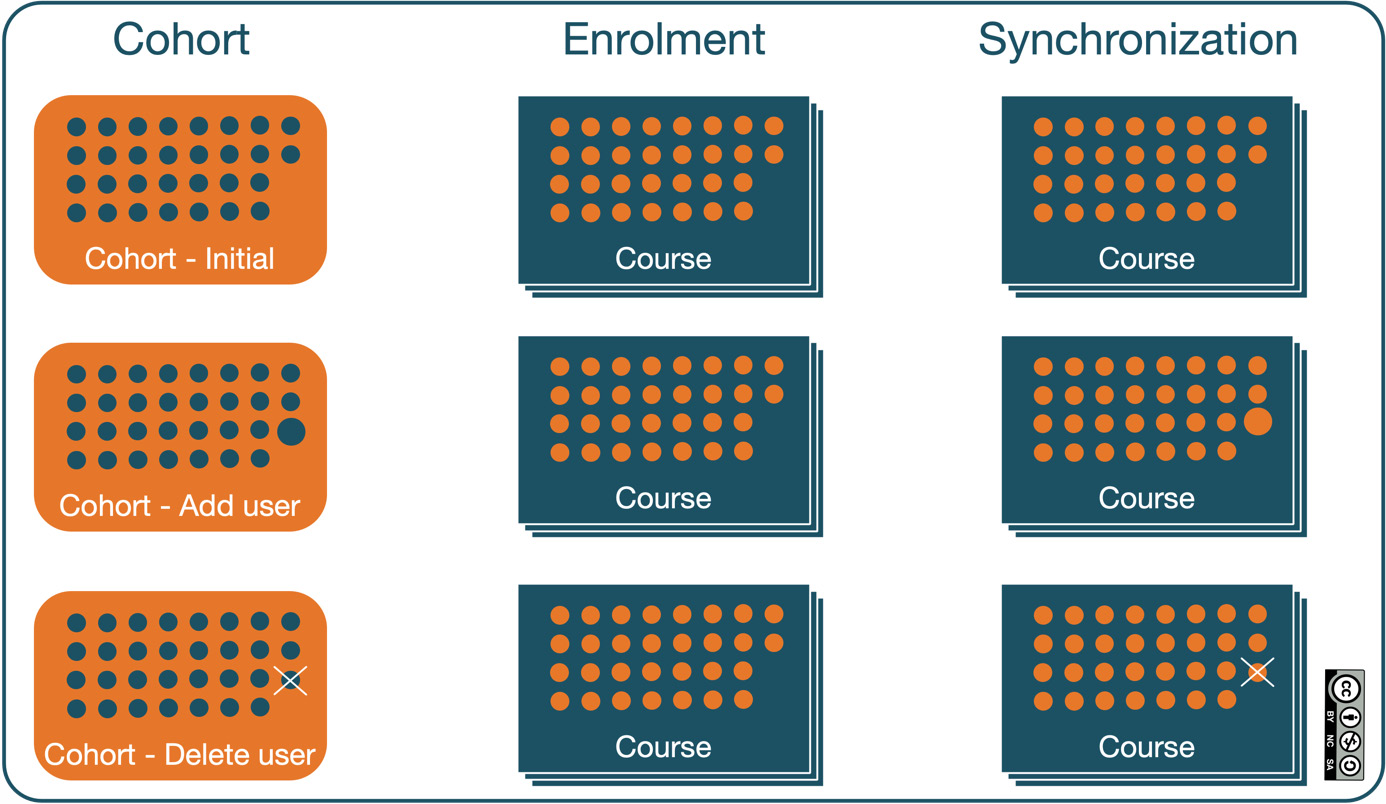 Figure 4.35 – Cohort enrolment versus cohort synchronization
