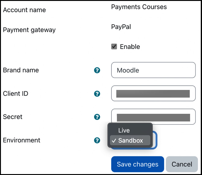 Figure 4.48 – PayPal gateway configuration
