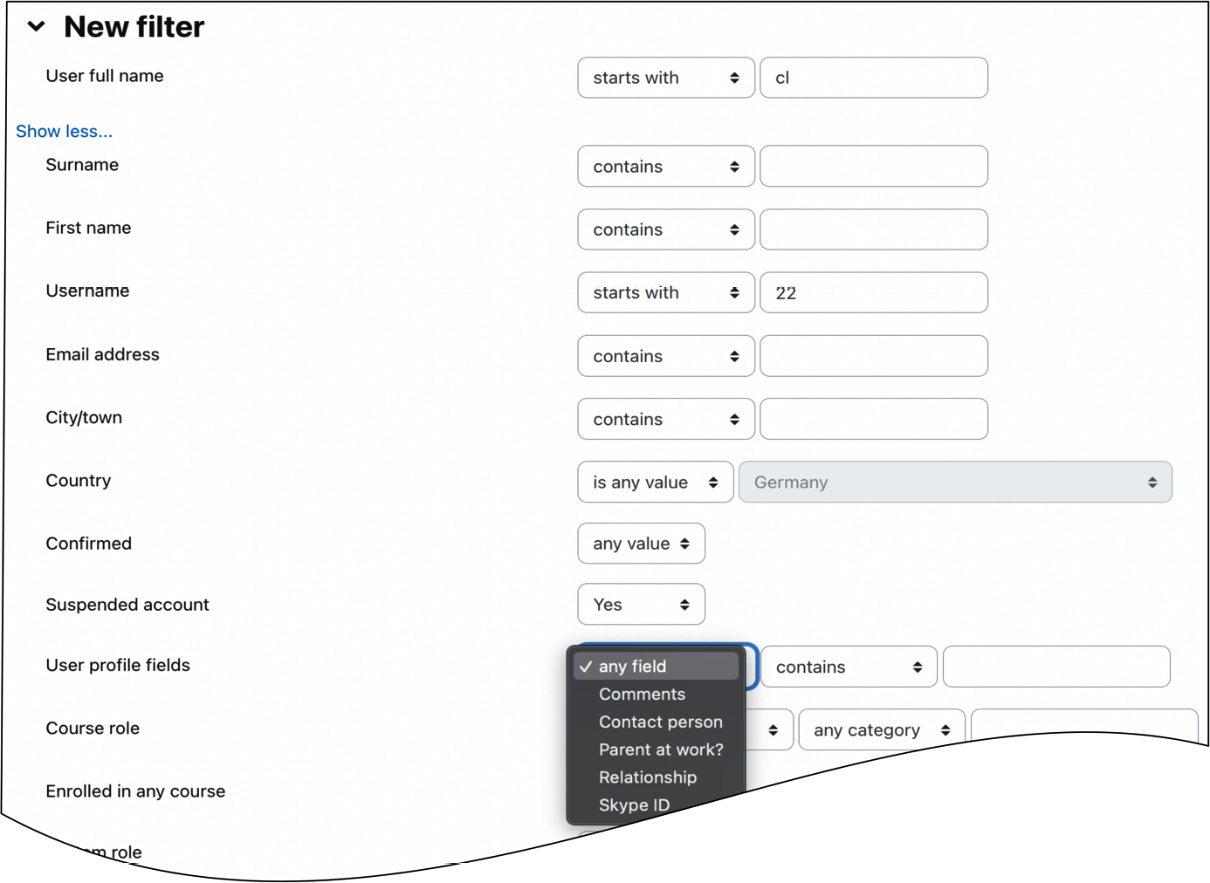 Figure 5.9 – Filtering user accounts II
