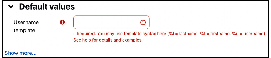 Figure 5.20 – Template missing
