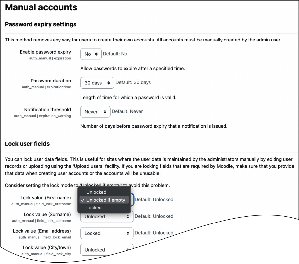 Figure 5.31 – Manual accounts settings
