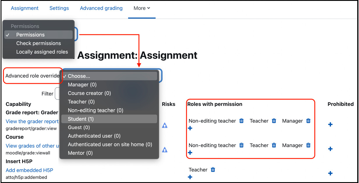 Figure 6.17 – Overriding roles I
