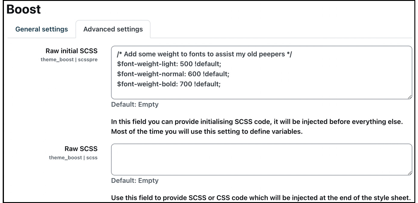 Figure 7.33 – Advanced theme settings
