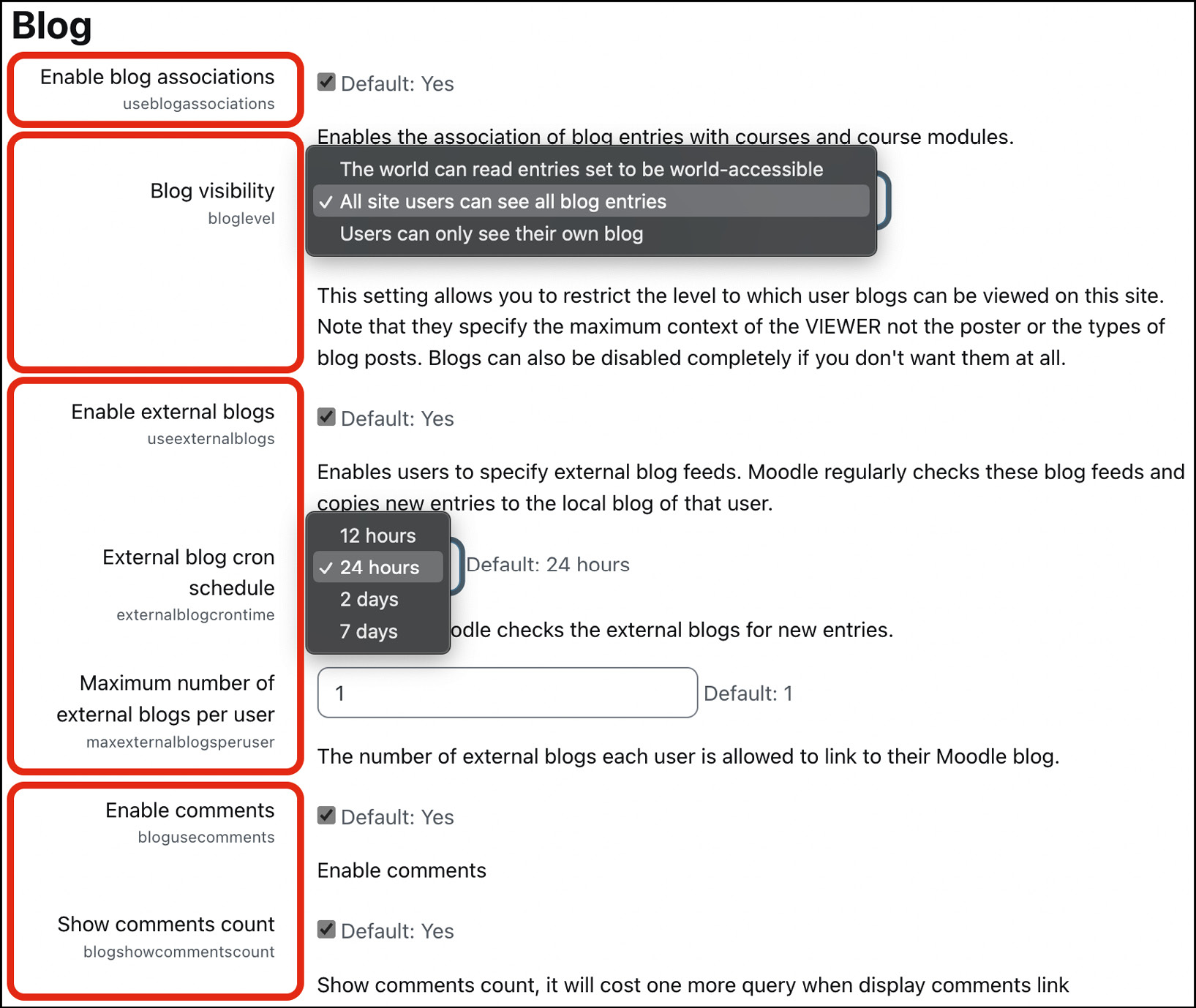 Figure 9.2 – Configuring blogs
