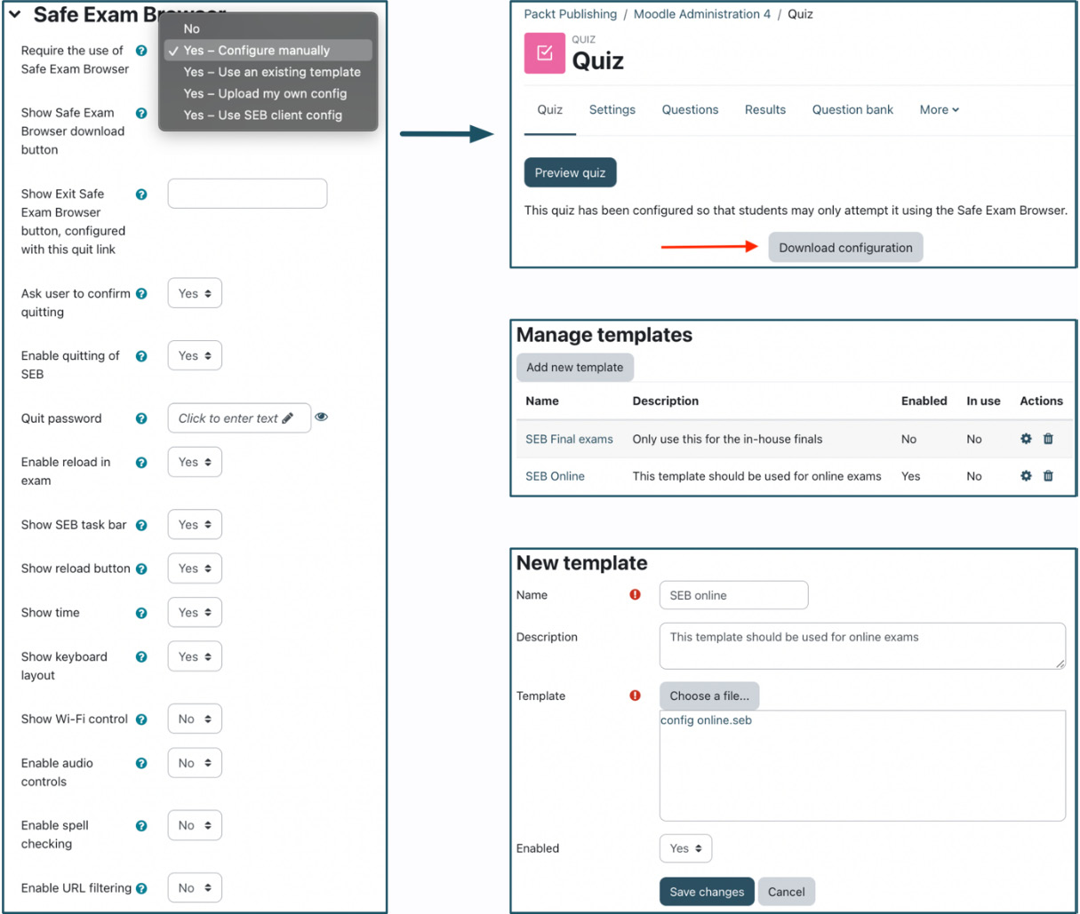 Figure 9.23–  Safe Exam Browser templates
