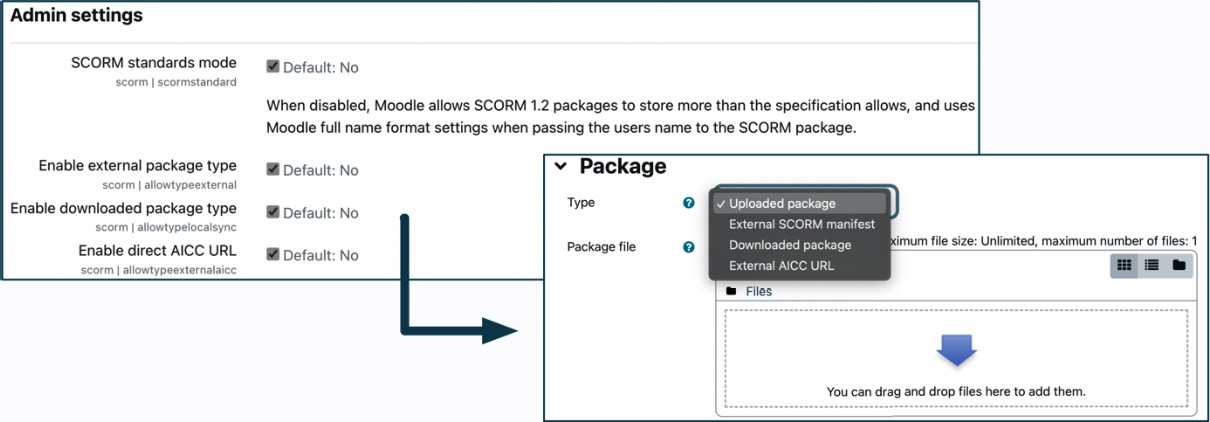 Figure 9.24 – SCORM configuration