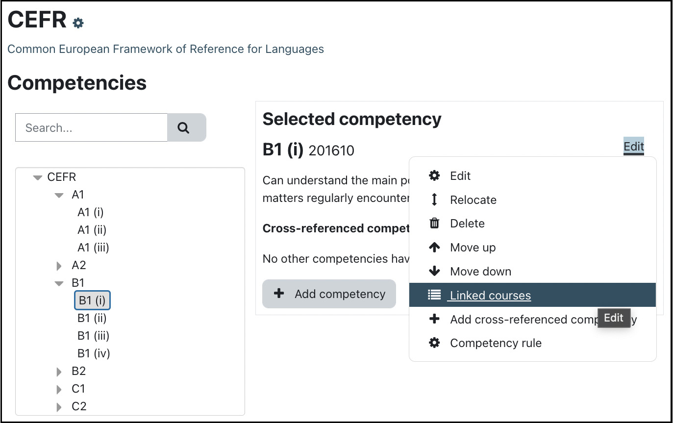 Figure 9.28 – CEFR competency framework
