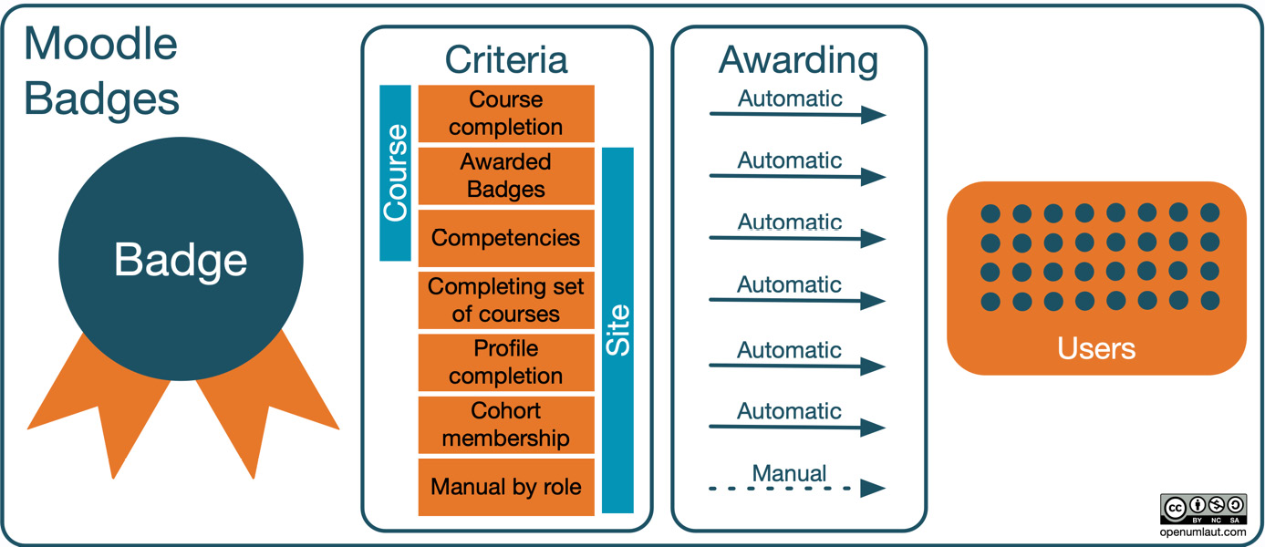 Figure 9.30 – Moodle badges
