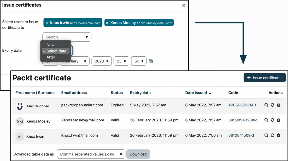 Figure 9.38 – Manually issuing certificates
