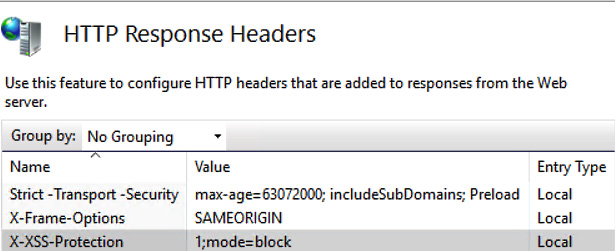 Figure 2.9 – Securing HTTP response headers
