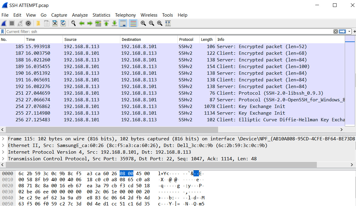 Figure 5.7 – PCAP file
