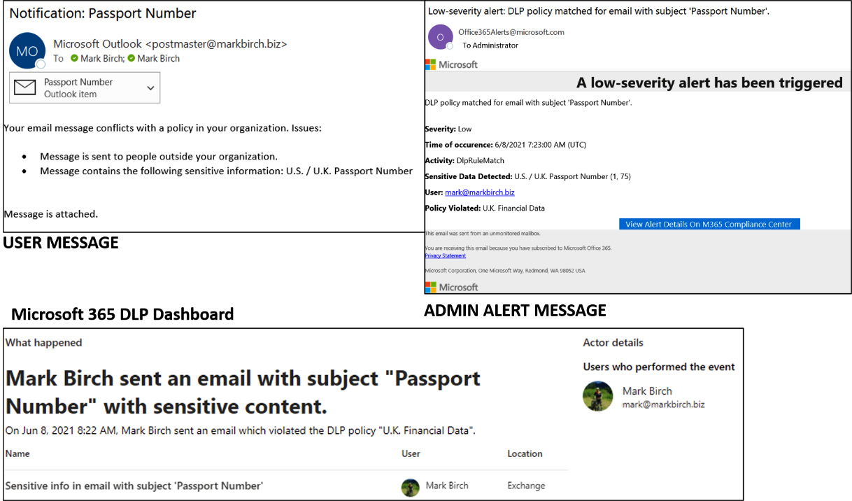 Figure 5.13 – Microsoft 365 DLP alert
