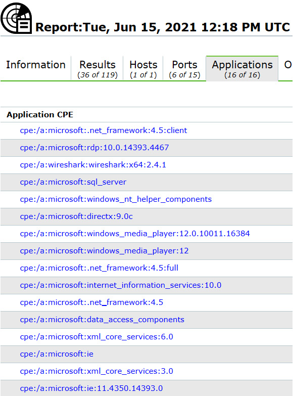 Figure 6.2 – List of discovered CPE items
