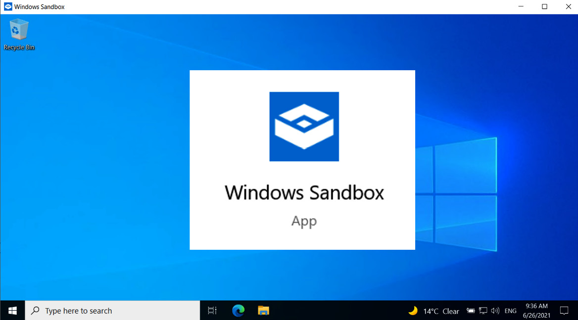 Figure 7.18 – Windows Sandbox
